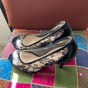 Black shoes stilettos